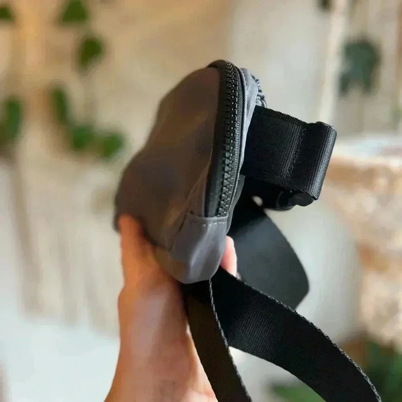 Aldi Dark Gray Belt Bag - 7x4 Fanny Pack, Crossbody Pouch, Travel Organizer - Picture 3 of 8